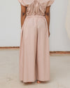 BASERANGE French organic cotton cable knit track pants BAS-TRCA-PO-SU25-CANTIL PINK